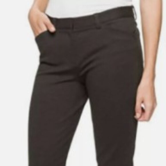 Andrew Marc Womens Stretch Knit Ponte Pant Black/Charcoal - Picture 2 of 5